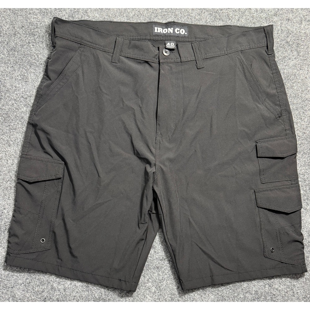 Iron Co Mens Cargo Shorts Size 40 Black Utility Outdoor Hiking Lightweight